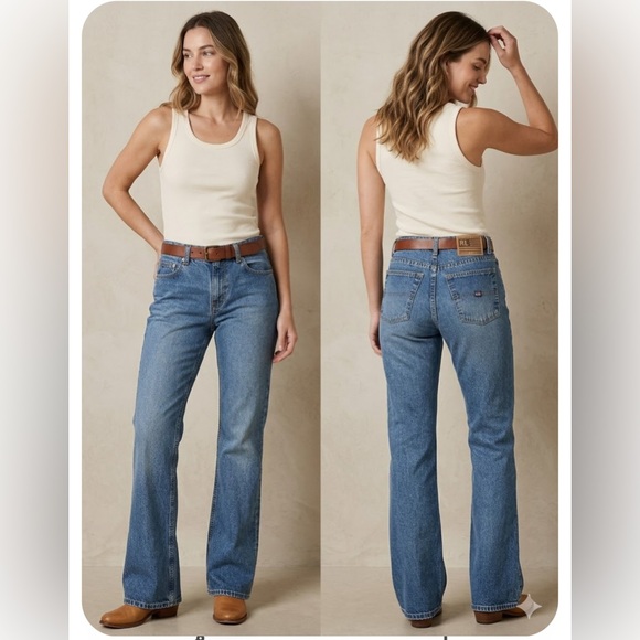 Denim - Vtg 90s Polo Jeans Co Ralph Lauren High Rise bootcut Jean Light Wash.Size9/10X32